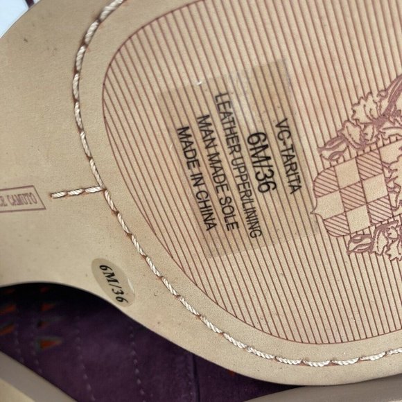 *Vince Camuto Tarita Cut Out Lace Up Burgundy Suede Open Toe Heel Bootie Size 6 - Picture 11 of 16